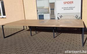 Steelcase íróasztal sziget, munkaállomás - 6 fős, tölgy - használt - kép 2