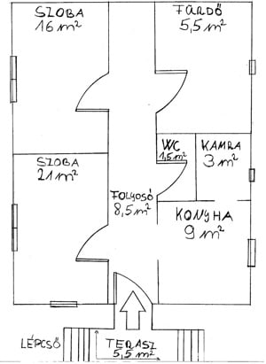 Monor kertvárosában tégla építésű, 2 szobás, 65 m2-es házrész, külön bejáratú 537 m2 telekkel  - kép 12