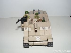 Lego 2. világháborús Amerikai US M7B1 Priest tank 700db 20x11x12cm + 3 katona ÚJ - kép 10