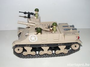 Lego 2. világháborús Amerikai US M7B1 Priest tank 700db 20x11x12cm + 3 katona ÚJ - kép 9