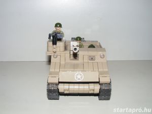 Lego 2. világháborús Amerikai US M7B1 Priest tank 700db 20x11x12cm + 3 katona ÚJ - kép 6