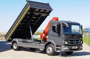 Mercedes Benz ATEGO 1224 BlueTec5 - Billenőplatós - Darugémes teherautó EURO 5 - kép 3