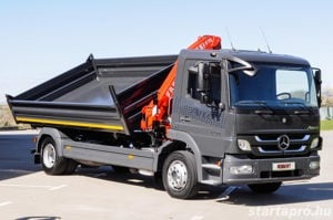 Mercedes Benz ATEGO 1224 BlueTec5 - Billenőplatós - Darugémes teherautó EURO 5 - kép 9