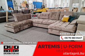 Artemis ualak multi relax sarok kanapé ülőgarnitúra ágyazható ágyneműtartós 377x195x277 cm - kép 3