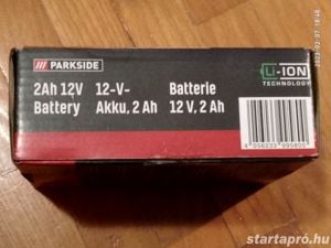 Parkside Papk12 A3 12 Volt 2 Ah lithium-ion akkumulátor új, bontatlan - kép 3