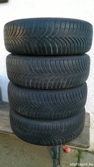 Eladó 4db 15-ös 5x120-as BMW lemezfelni 195 65r15 Hankook téli gumival - kép 3