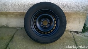 Eladó 4db 15-ös 5x120-as BMW lemezfelni 195 65r15 Hankook téli gumival - kép 2