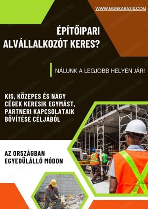  Építőipari alvállalkozót keres?