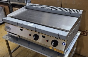 Inox gázüzemű ipari nagykonyhai 100cm-es pimak szeletsűtő rostlap grillsütő - kép 2