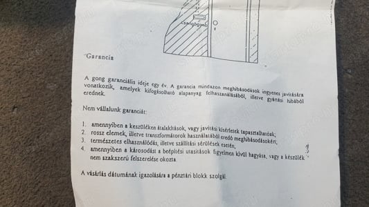 Bim-bam gong hangú csengő eladó, 8 Voltos - kép 10