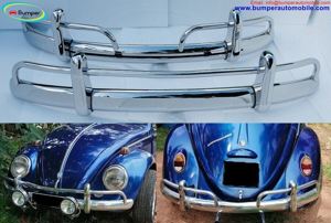Volkswagen Beetle bumpers (1955-1975) and onwards by stainless steel (VW Käfer Stoßfänger satz) - kép 4