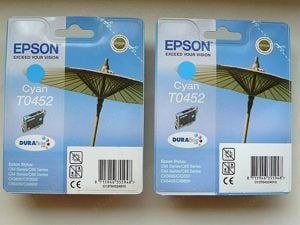 Epson T04524010 original nyomtatópatron ; Epson T0452 eredeti kék  tintapatron  = 2.252.-Ft  - kép 2