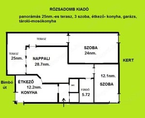 Kiadó a Rózsadombon 112 nm.,panorámás lakás körterasszal. 550ezer Ft.+garázs+rezsi áron! 06203298801 - kép 3