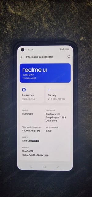 Eladnám szeretett Realme GT 5g  telefonomat. 2 éve vettem 2022 március 1.-én es azóta napi szinten h - kép 2