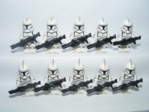 Lego Star Wars figurák Clone Trooper klón katona figura 10db fegyver ÚJ - kép 3