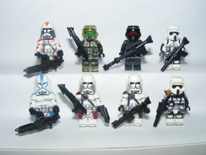 Lego Star Wars figurák Shadow Scout Heavy Assault trooper Commander Bacara ÚJ