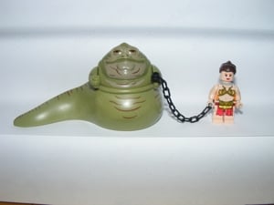 Lego Star Wars figurák Jabba a Hutt + Leia hercegnő rabszolga figura Új - kép 2