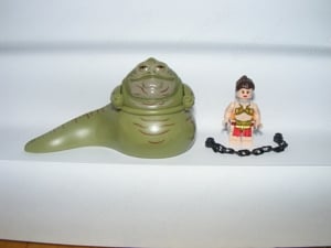 Lego Star Wars figurák Jabba a Hutt + Leia hercegnő rabszolga figura Új - kép 5