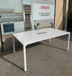 Steelcase tárgyalóasztal, fehér színű, 180x100 cm - használt asztal - kép 5