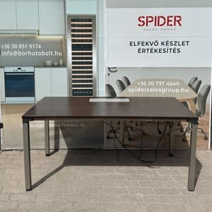 Steelcase íróasztal, számítógépasztal, sötétbarna, 160x80 cm, használt - kép 2