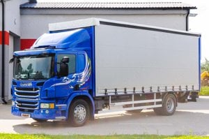 SCANIA P250 - Platós - ponyvás emelőhátfalas teherautó EU6 - kép 2