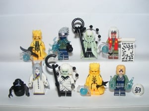 Lego Naruto figurák Uzumaki Naruto Namikaze Minato Kaguya Jiraiya figura 9db ÚJ - kép 3