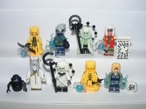 Lego Naruto figurák Uzumaki Naruto Namikaze Minato Kaguya Jiraiya figura 9db ÚJ - kép 5