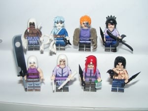 Lego Naruto figurák Jyuugo Mitsuki Suigetsu Kaguya Kimimaro Karin figura 8db ÚJ - kép 2