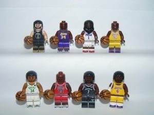 Lego kosaras figurák Michael Jordan Shaquille O'neal Steph Curry James Lebron Kobe Bryant NBA figura - kép 3