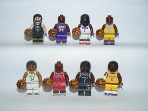 Lego kosaras figurák Michael Jordan Shaquille O'neal Steph Curry James Lebron Kobe Bryant NBA figura - kép 1