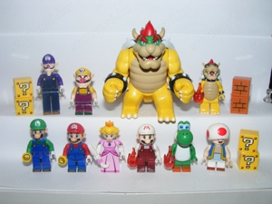 Lego Super Mario figurák Gomba Luigi Bowser Yoshi Princess Wario figura 10db ÚJ - kép 2