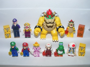 Lego Super Mario figurák Gomba Luigi Bowser Yoshi Princess Wario figura 10db ÚJ - kép 4