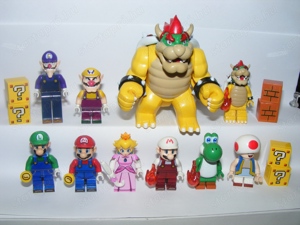 Lego Super Mario figurák Gomba Luigi Bowser Yoshi Princess Wario figura 10db ÚJ - kép 5