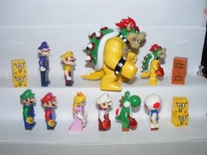 Lego Super Mario figurák Gomba Luigi Bowser Yoshi Princess Wario figura 10db ÚJ - kép 3