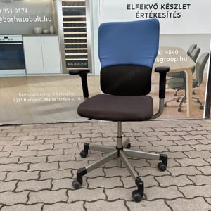 Steelcase Let's B irodai forgószék, gurulós szék, kék színű - használt - kép 4