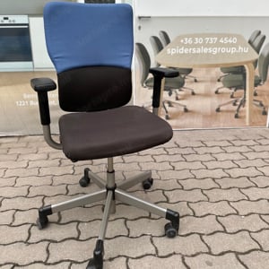 Steelcase Let's B irodai forgószék, gurulós szék, kék színű - használt - kép 3