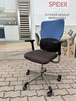 Steelcase Let's B irodai forgószék, gurulós szék, kék színű - használt - kép 2