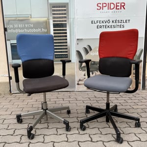 Steelcase Let's B irodai forgószék, gurulós szék, kék színű - használt - kép 5