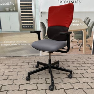 Steelcase Let's B irodai forgószék, gurulós szék, piros - használt - kép 4