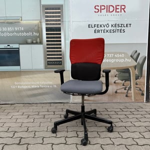 Steelcase Let's B irodai forgószék, gurulós szék, piros - használt - kép 2