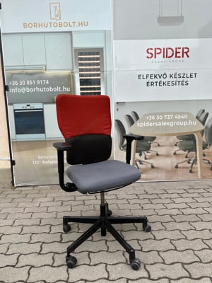 Steelcase Let's B irodai forgószék, gurulós szék, piros - használt - kép 1