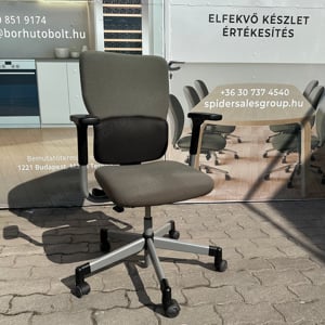 Grulós szék, irodai forgószék, Steelcase Let's B, mohazöld, használt - kép 1