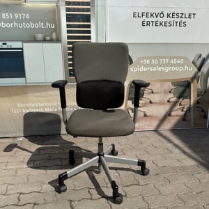 Grulós szék, irodai forgószék, Steelcase Let's B, mohazöld, használt - kép 3