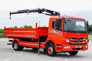 Mercedes Benz ATEGO 1224 BlueTec5 - Billenőplatós - Darugémes teherautó EURO 5