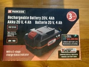 Parkside Pap 20 B3 20 V 4 Ah lithium-ion akkumulátor új, bontatlan eladó - kép 1