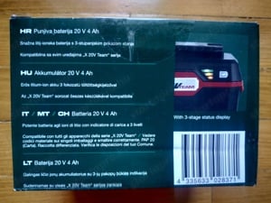 Parkside PAP20 D3 20V 4Ah 4 Ah lithium-ion akkumulátor új 3 év LIDL garancia - kép 5