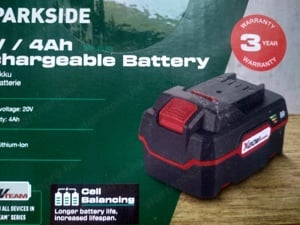 Parkside PAP20 D3 20V 4Ah 4 Ah lithium-ion akkumulátor új 3 év LIDL garancia - kép 3