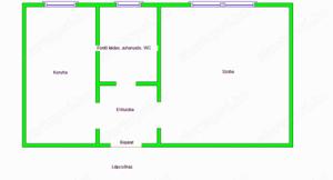 Kiadó 1 szobás lakás a Palotanegyedben, belső kertre néző - kép 2