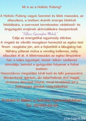 Holistic Pulsing - Szeretet és Lélekmasszázs tanfolyam 