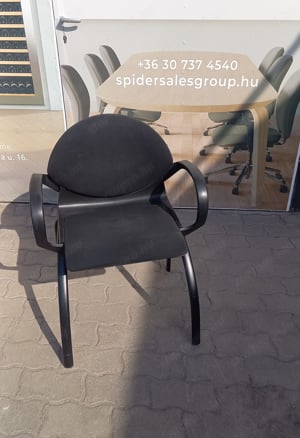 Steelcase Strafor tárgyalószék, vendégszék, fekete - használt szék - kép 1